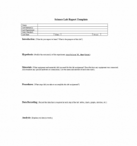 Lab report template