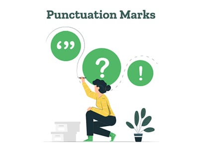 A person wonders about the use of punctuation marks.